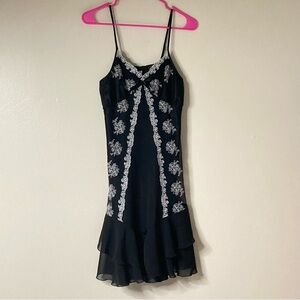 Vintage Carina Embroidered Slip Dress Size S